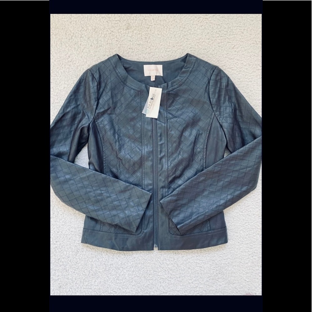 Skies are Blue black faux leather jacket